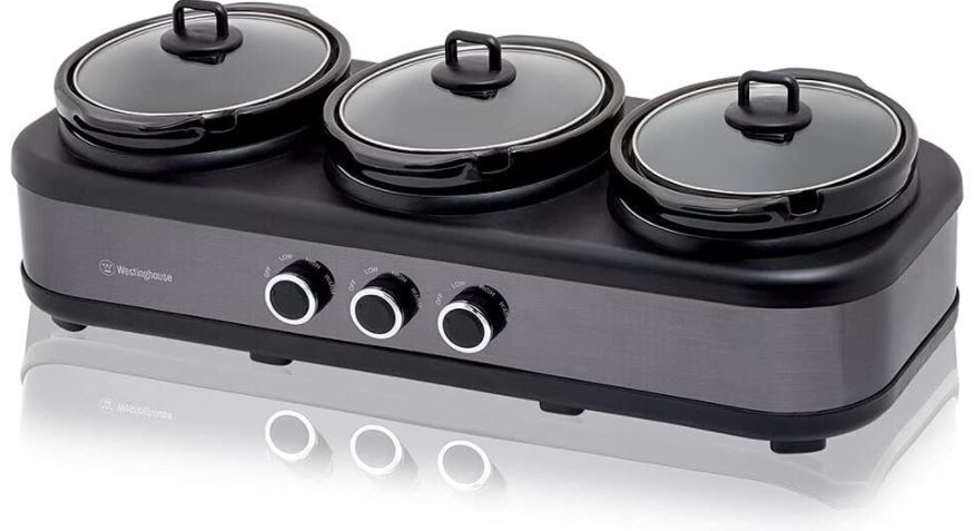 Westinghouse 3-Pot Slow Cooker - Black