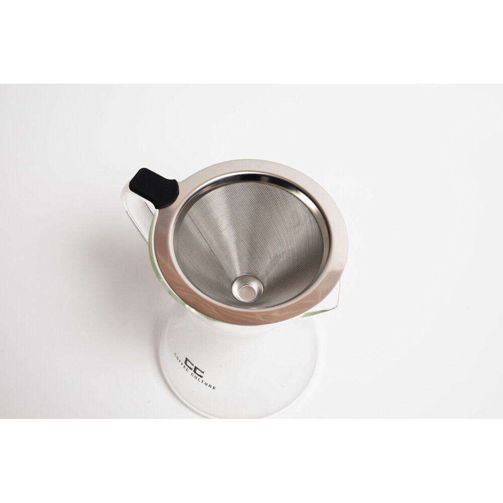 Coffee Culture 400ml Pour Over Coffee Maker Dripper Glass Jug with Filter/Handle