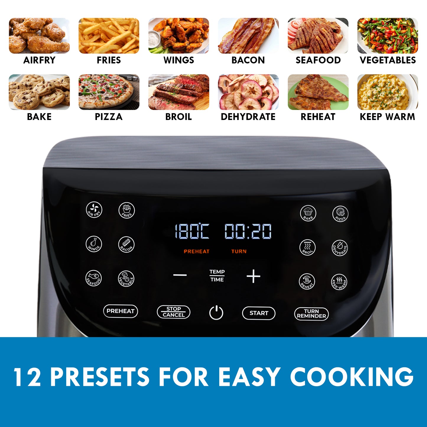 Kenmore Air Fryer 7.8L Stainless Steel