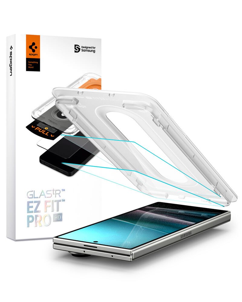 Spigen Samsung Galaxy Z Fold 7 GLAS.tR EZ Fit Pro HD 2PCS Glass Screen Protector - Clear