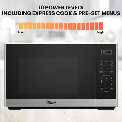 Total Chef 1100W Microwave Oven 34L Black