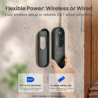 Reolink Battery Doorbell System with Hub Mini (White)