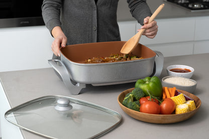 Healthy Choice 7.9L Electric Non-Stick Copper Fry Pan