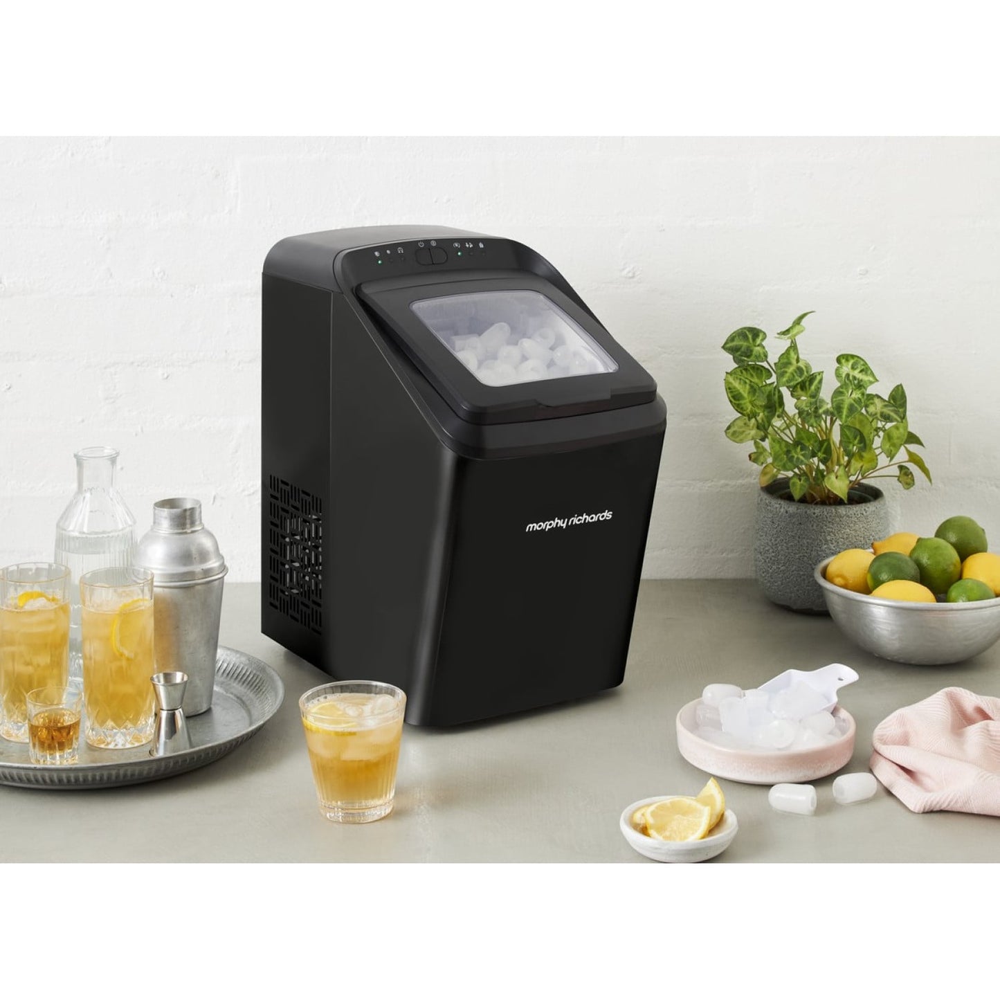 Morphy Richards Compact 15kg Matte Ice Maker Ice Cube Machine Black