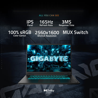 GIGABYTE A16 PRO | RTX 5070Ti | Intel Core7 240H | Gaming Laptop