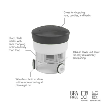 Tovolo Chop n Spin Mini Chopper (Charcoal)