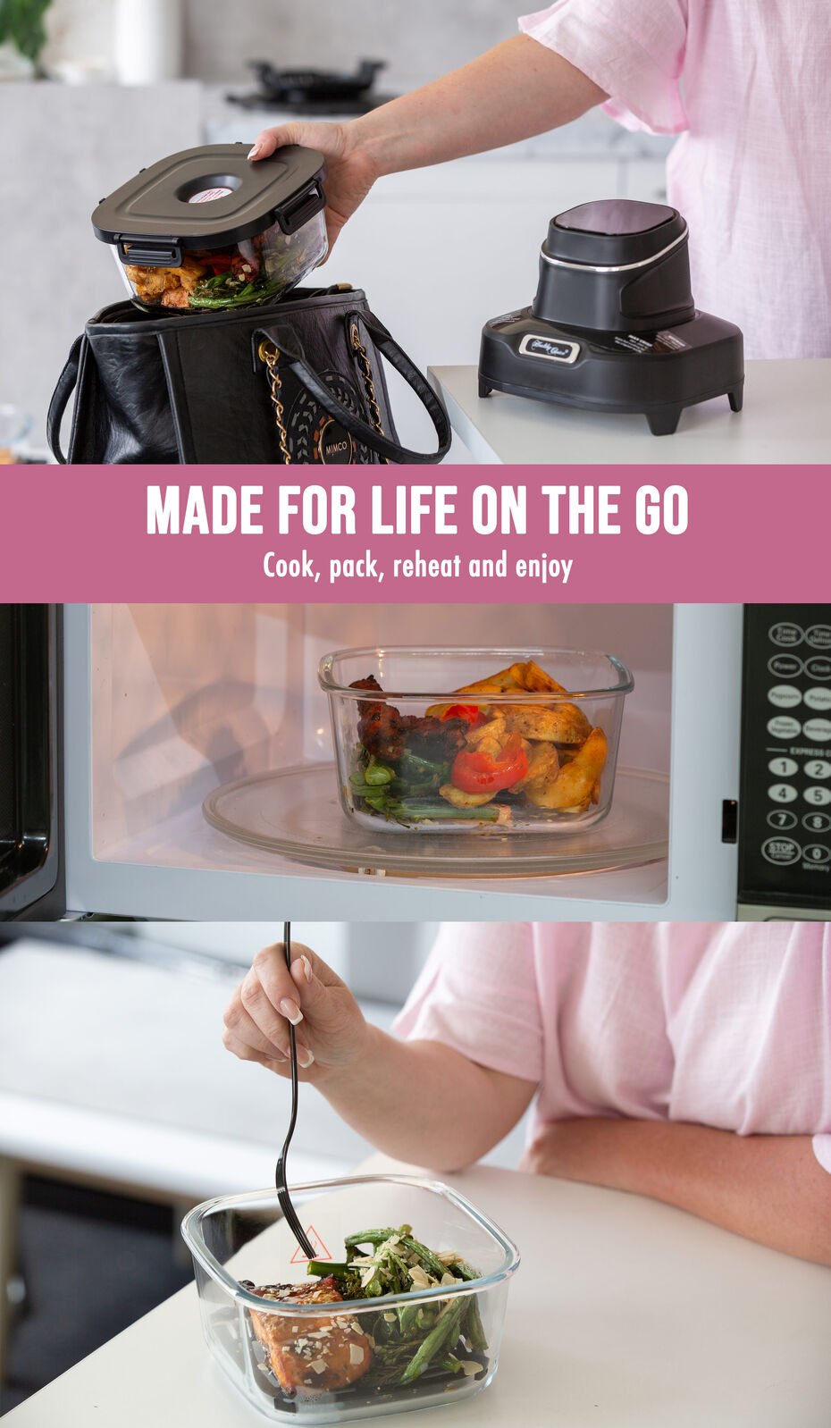 Healthy Choice Crisp N Go Air Fryer Dual Glass Bowl 4.5L