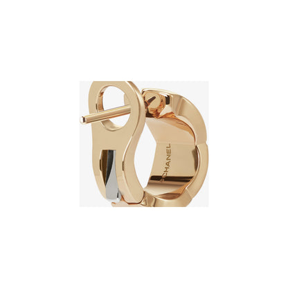 Coco Crush Earrings, Beige Gold and Diamonds