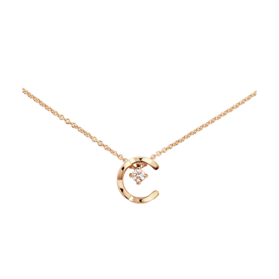 COCO Necklace, Beige Gold and Diamonds
