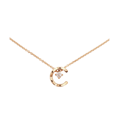 COCO necklace beige gold diamonds