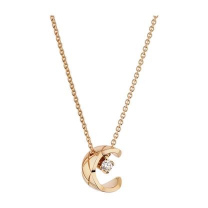 COCO Necklace, Beige Gold and Diamonds
