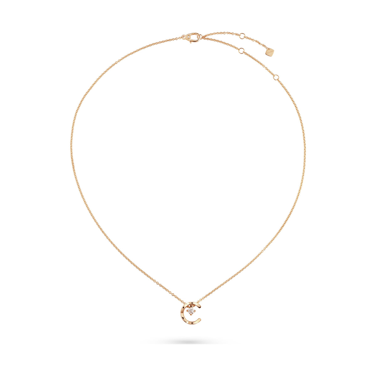 COCO Necklace, Beige Gold and Diamonds