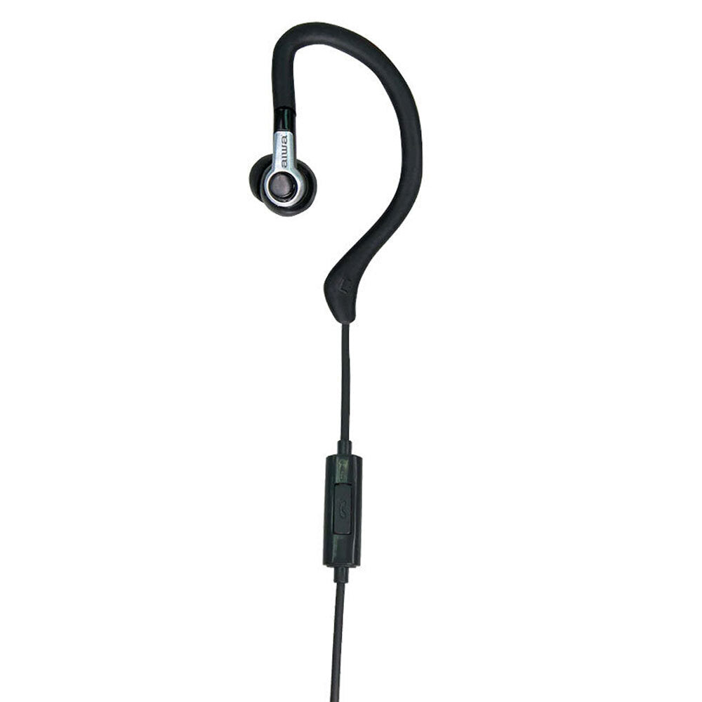 AIWA In-Ear Hook Gel Sports 1.2m Wired Earbuds (Black)