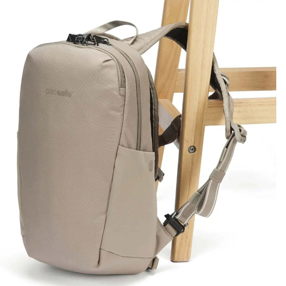 Pacsafe V Tech Anti-Theft RFID Blocking 16" Laptop Backpack 12L Beige