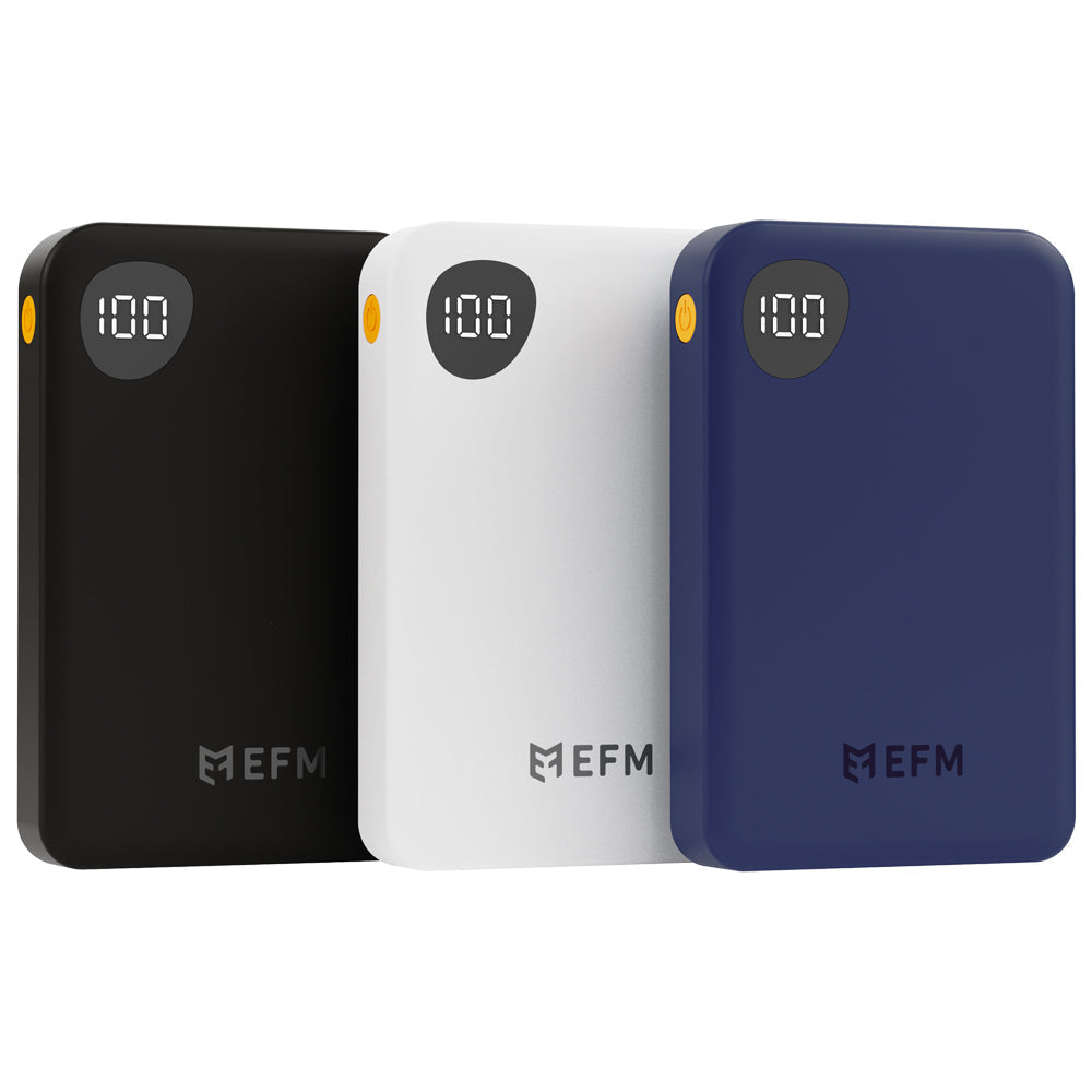 EFM 5,000mAh Essential Power Bank with Digital Display (Black)