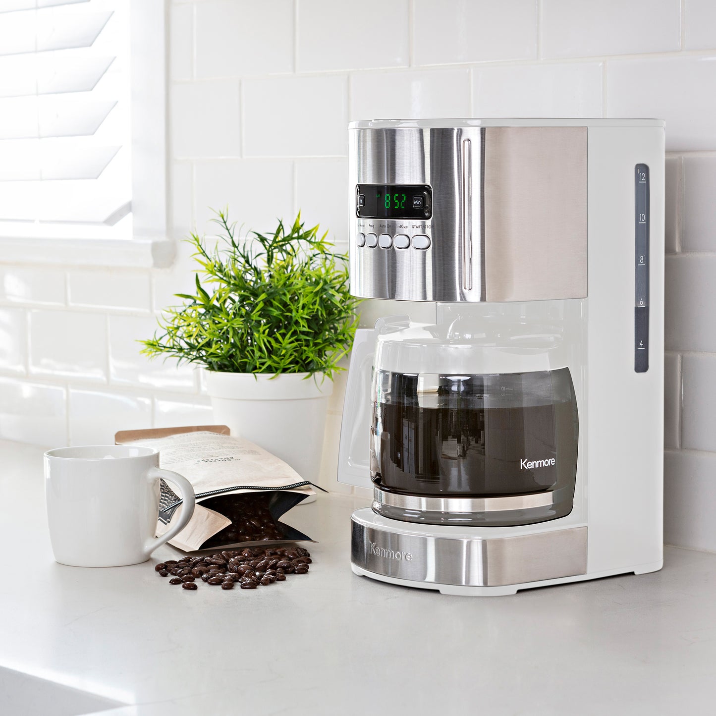 Kenmore Drip Coffee Maker 12‑Cup White