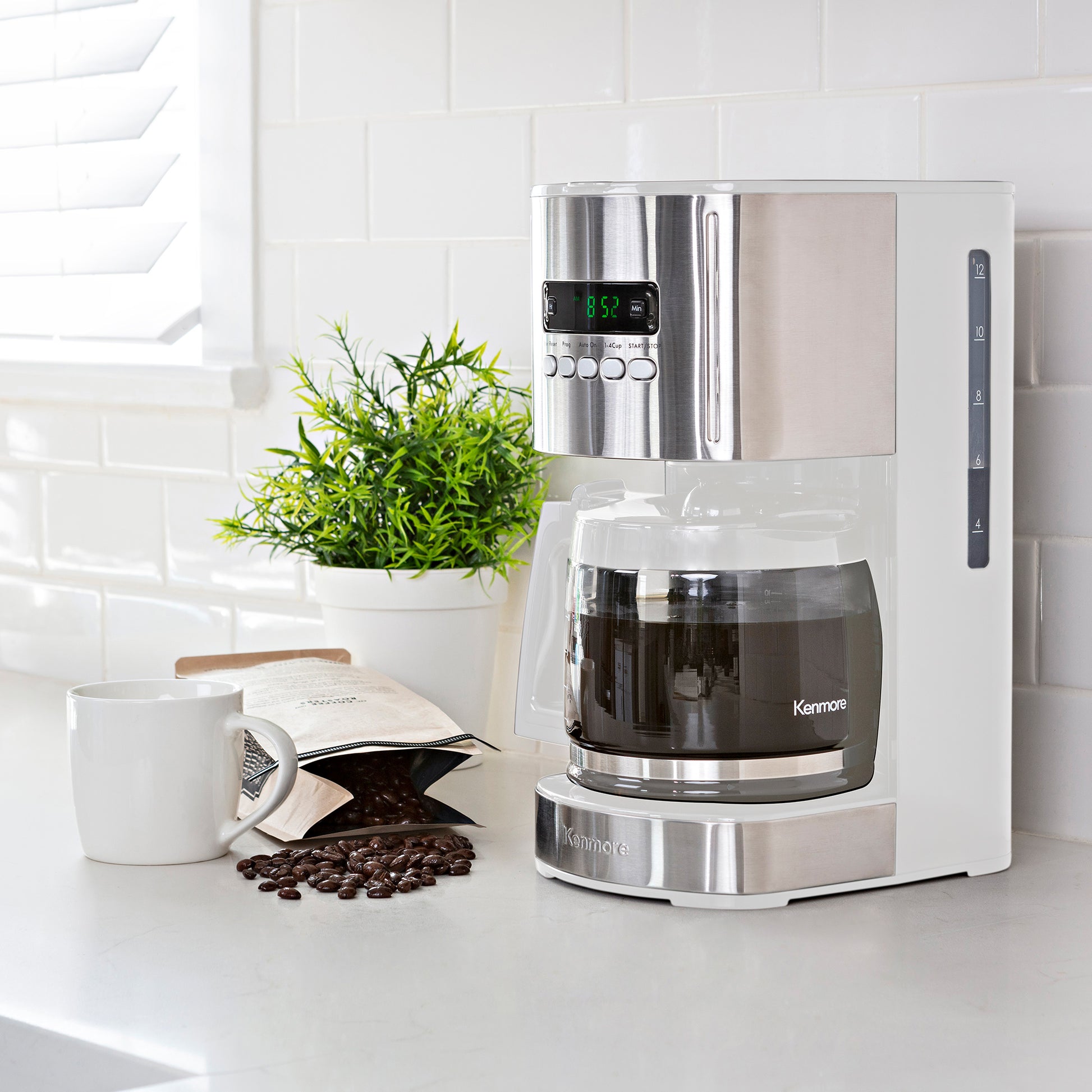 Kenmore Drip Coffee Maker 12‑Cup White