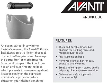 Avanti Coffee Espresso Knock Box - Silver
