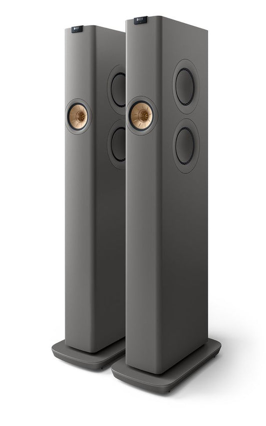 KEF LS60 Wireless Hifi Speakers Pair (Titanium Grey)