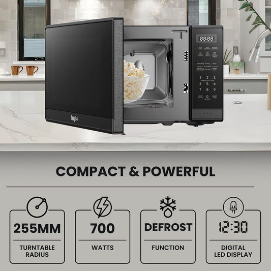 Total Chef 700W Microwave Oven 20L Black