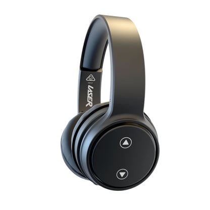 Laser Foldable Bluetooth Headphones with Mic (Black)