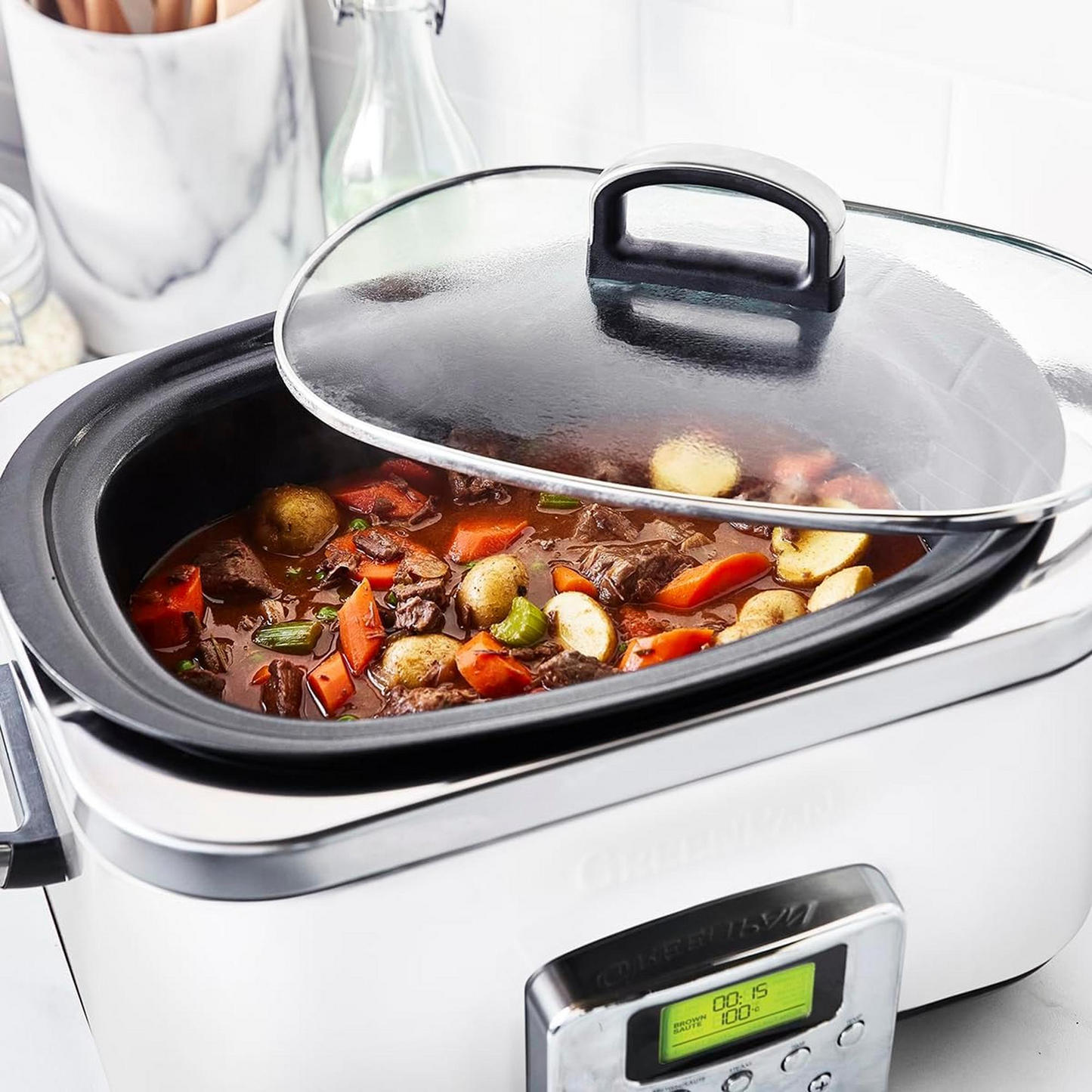 Greenpan Slow Cooker 6L (Cloud Cream)