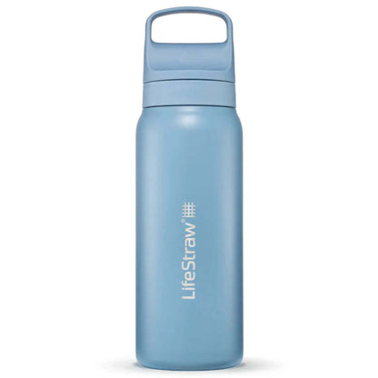 LifeStraw Go 2.0 700ml Stainless Steel Water Filter Bottle Icelandic Blue