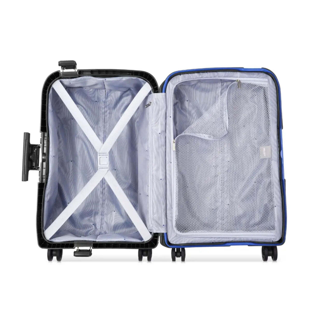 Delsey Moncey 55 cm 4-Wheel Carry-on Suitcase - Black (Recycled Material)