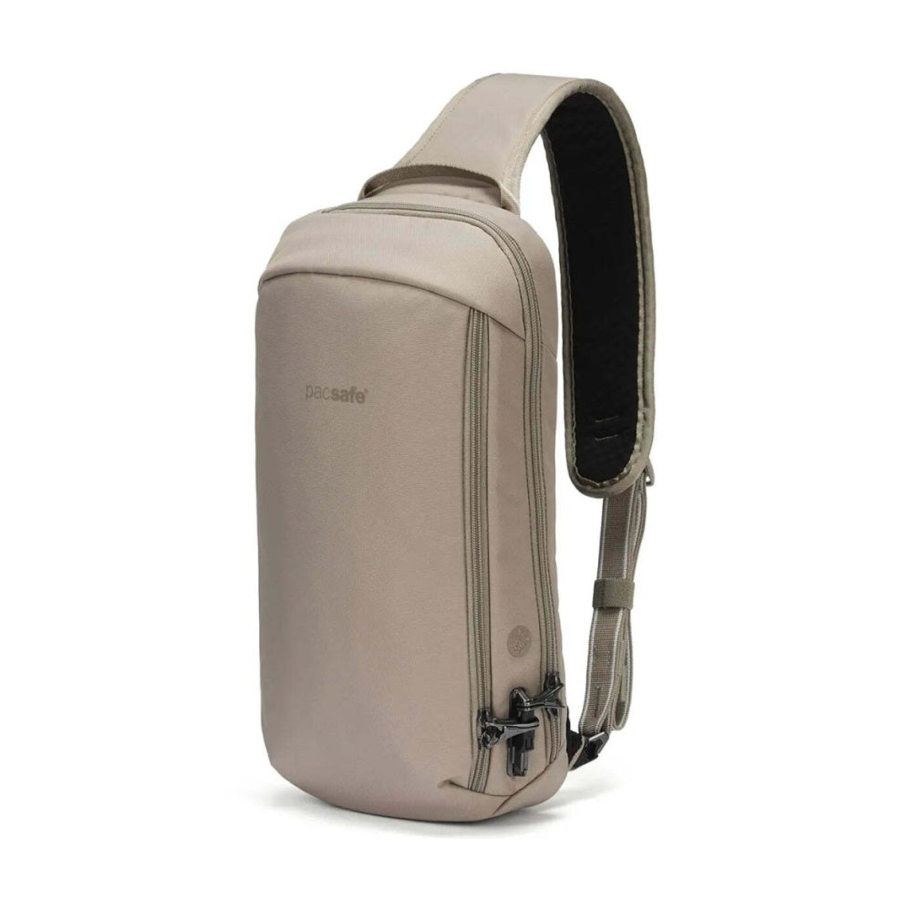Pacsafe V Tech Anti-Theft RFID Blocking Slashguard Sling Pack 10L Beige
