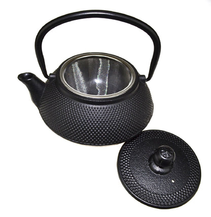 Teaology Cast Iron Teapot 500ml - Fine Hobnail Black