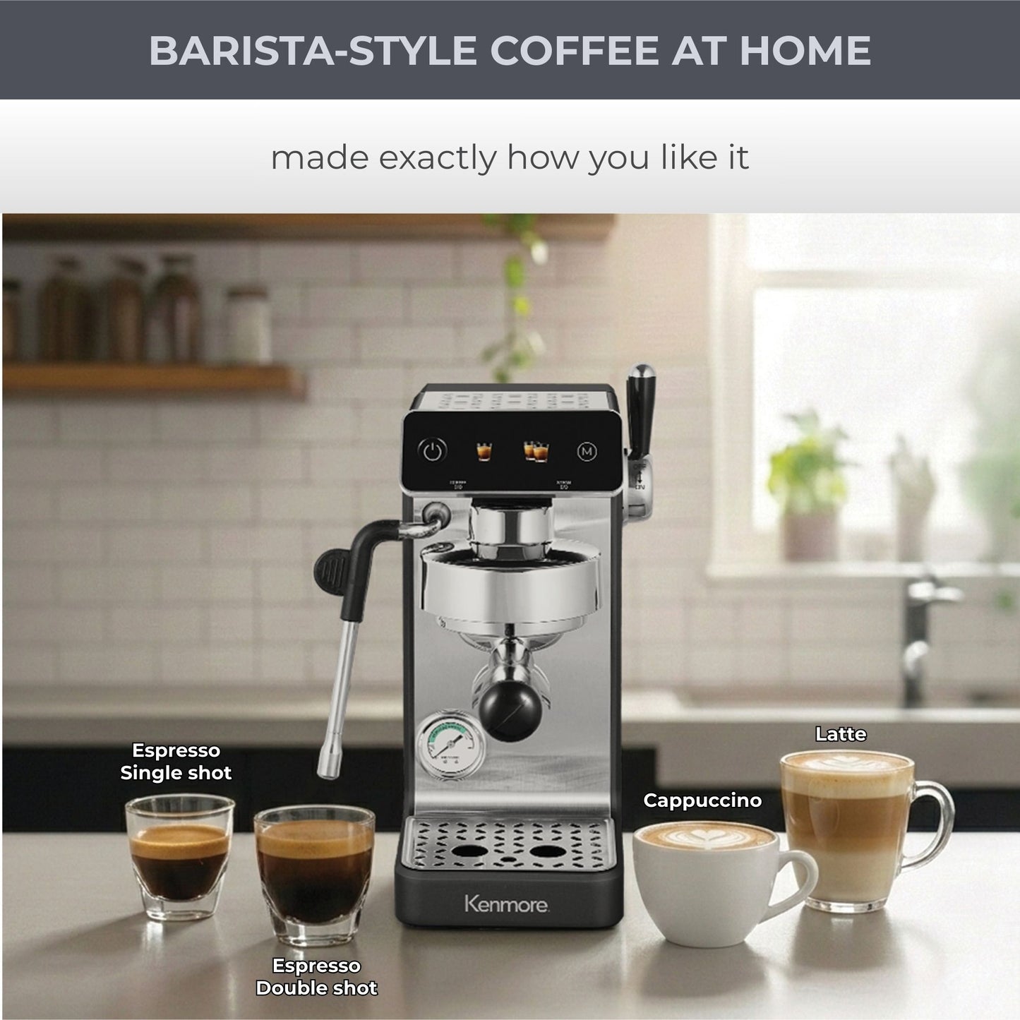 Kenmore Dualis Espresso Machine 1.2L Tank (Black)