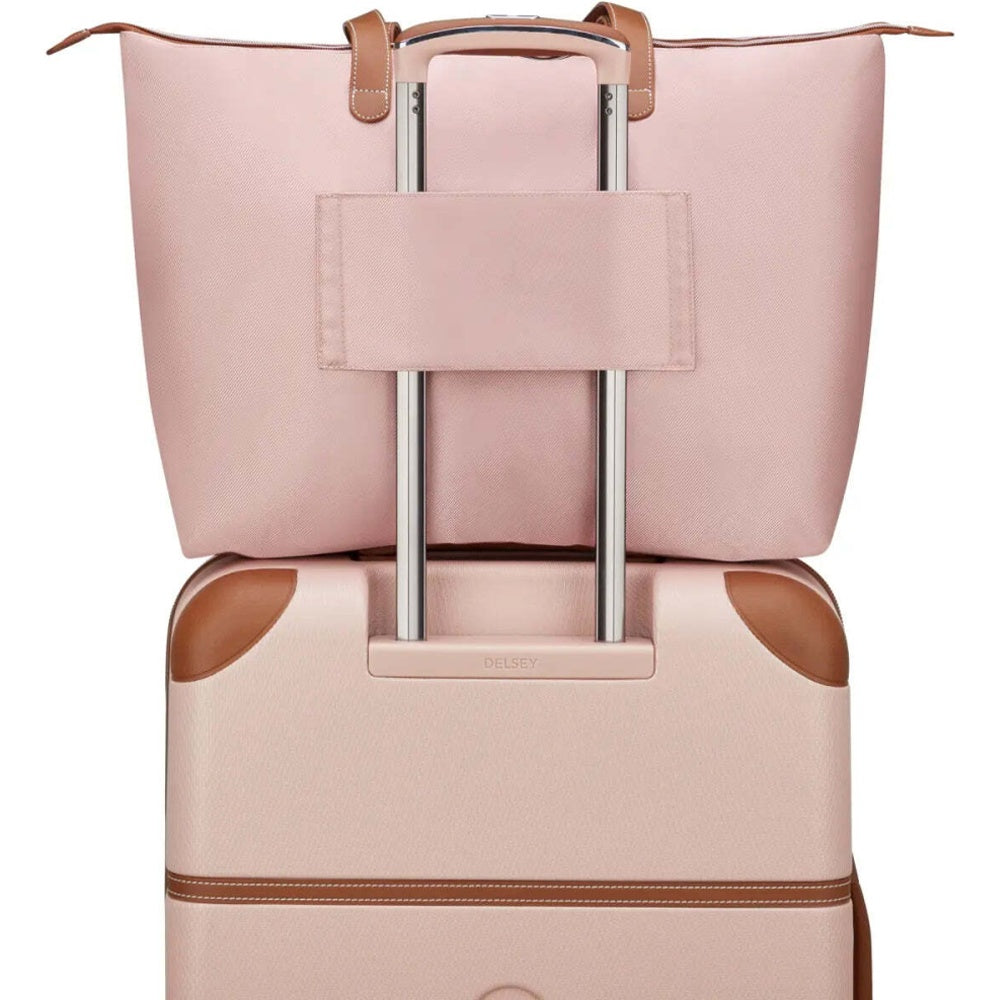 Delsey Luggage Chatelet Air 2.0 Tote Bag Recycled Material Lockable Zip Pink