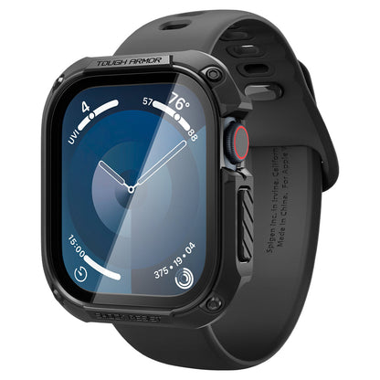 Spigen Apple Watch 10/11 46mm Tough Armor Screen Protector Case (Black)
