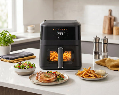 Healthy Choice 1400W 5L Non-Stick Digital Air Fryer with Clear Viewing Window