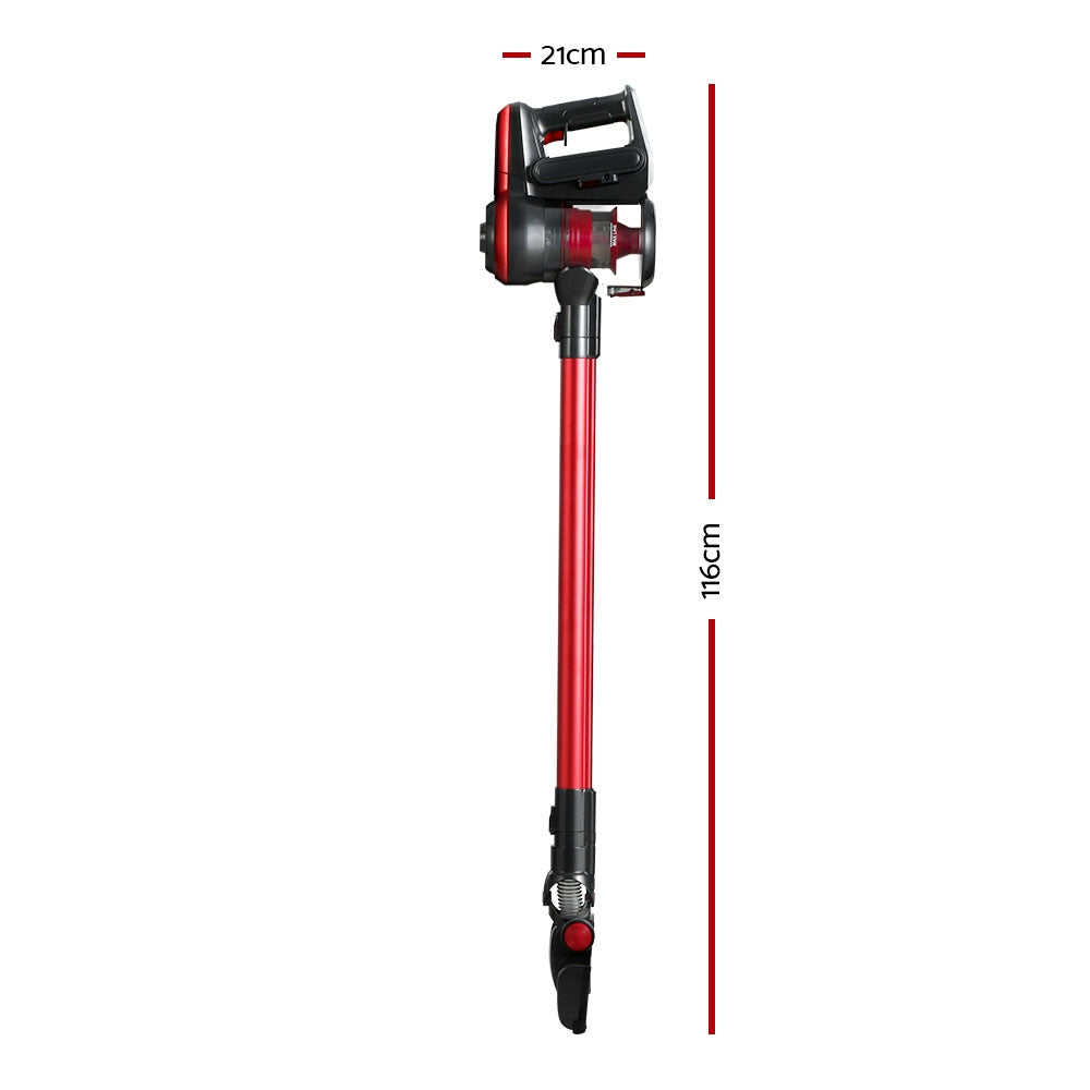 Devanti Stick Vacuum Cleaner Brushless Cordless 250W (Red)