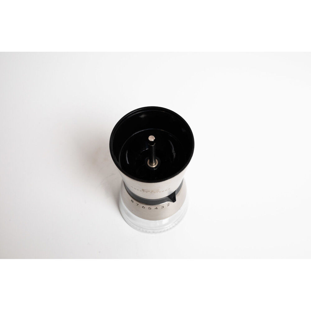Coffee Culture Premium Stainless Steel Hand Burr Manual Coffee Grinder (Silver)