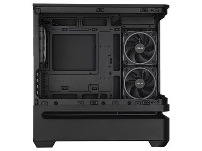 ASUS Prime AP202 ARGB Curved Tempered Glass Mid-Tower Case - Black