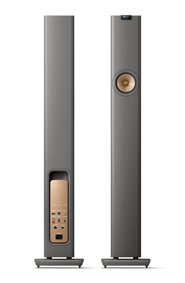 KEF LS60 Wireless Hifi Speakers Pair (Titanium Grey)