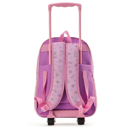 Disney Princess 17" Wheeled Trolley Backpack - Purple
