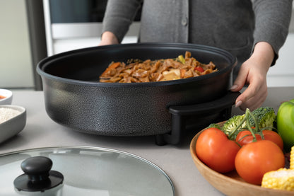 Healthy Choice Non-Stick Electric Fry Pan 38cm (Dark Grey)