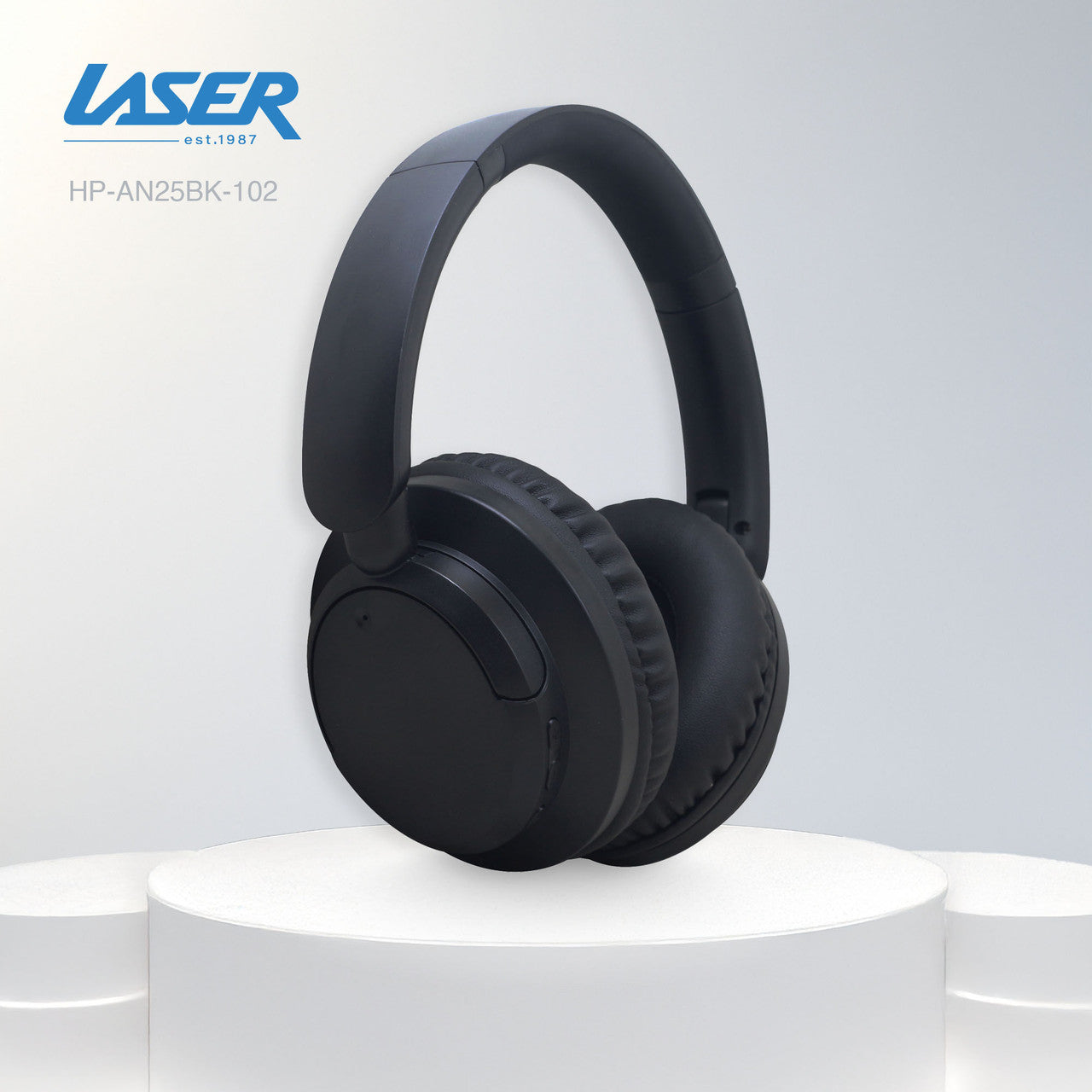 Laser Active Noise Cancelling Bluetooth Headphones (Black)