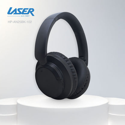 Laser Active Noise Cancelling Bluetooth Headphones (Black)