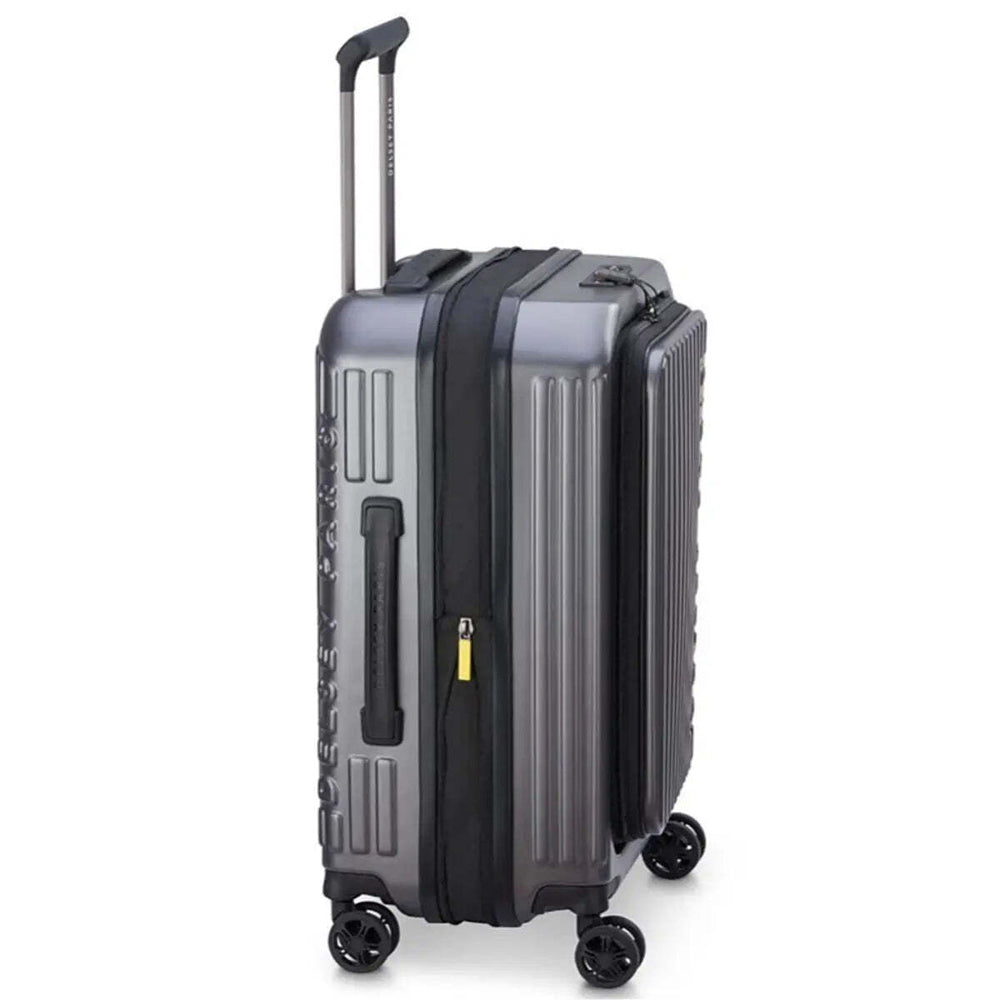 Delsey Securtime Zip 55 cm Top Opening 4-Wheel Expandable Cabin Suitcase - Grey