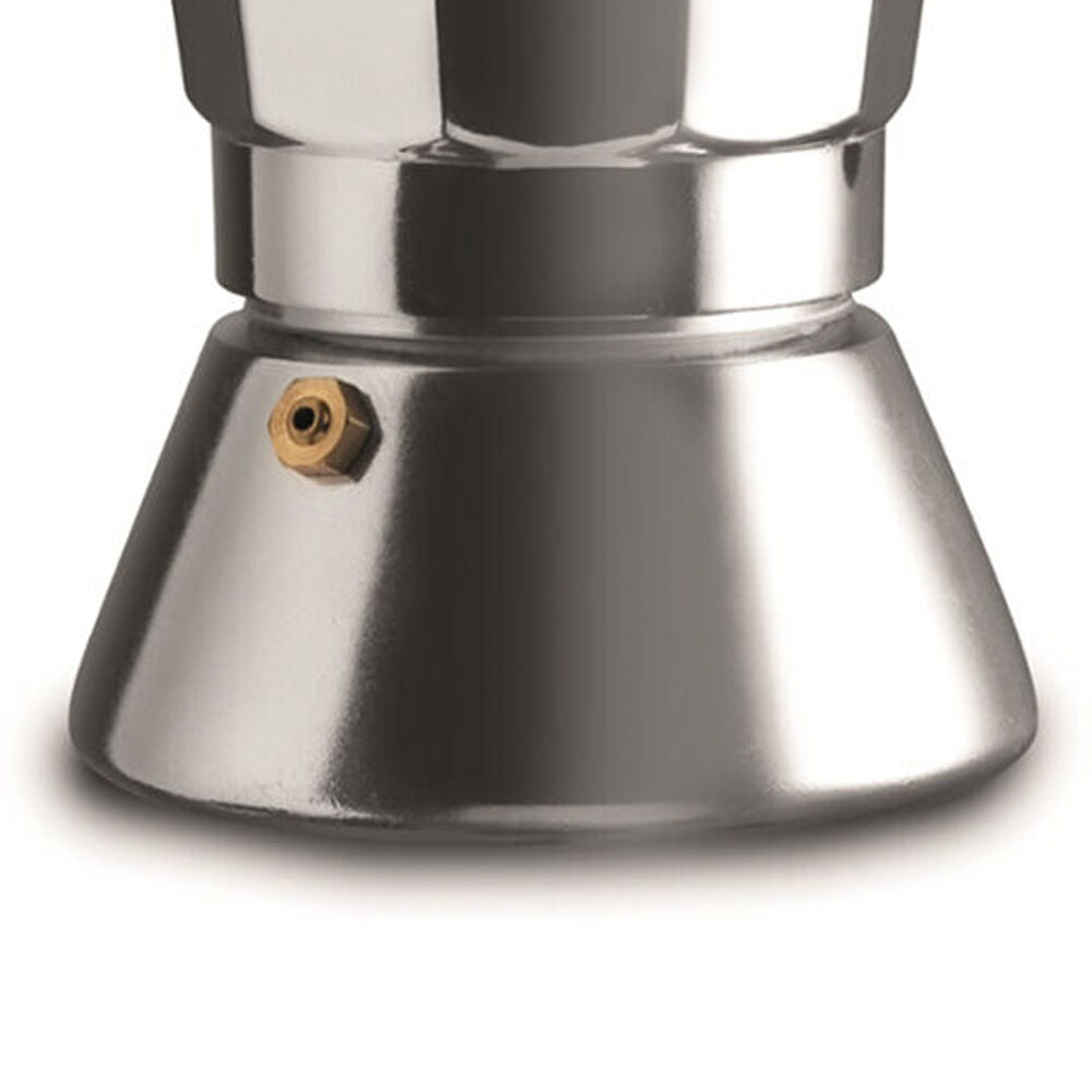 Pezzetti Bellexpress Aluminium 6-Cup Stovetop Induction Coffee Maker Silver