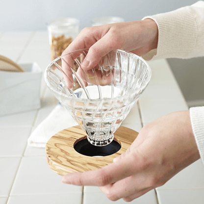 Hario V60 Glass – Olive Wood - 2 Cup