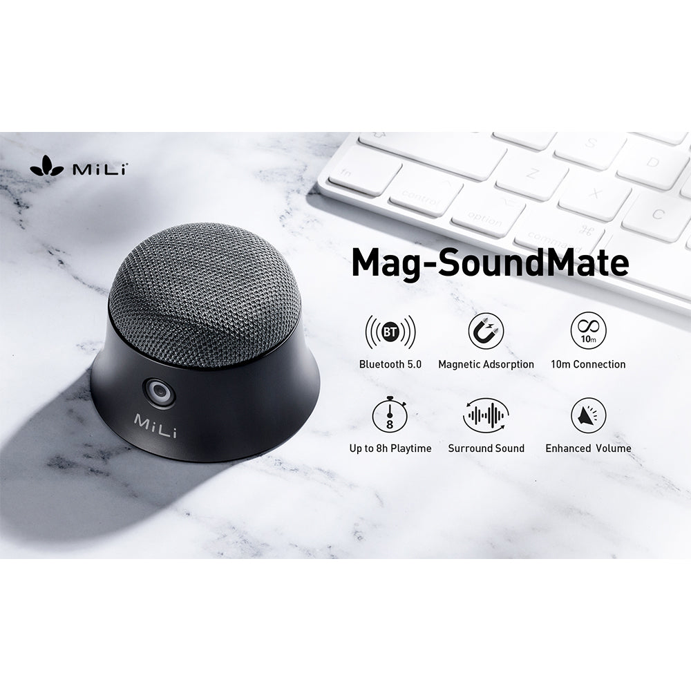 MiLi MagSafe Soundmate 3W Wireless Portable Magnetic Speaker (Black)