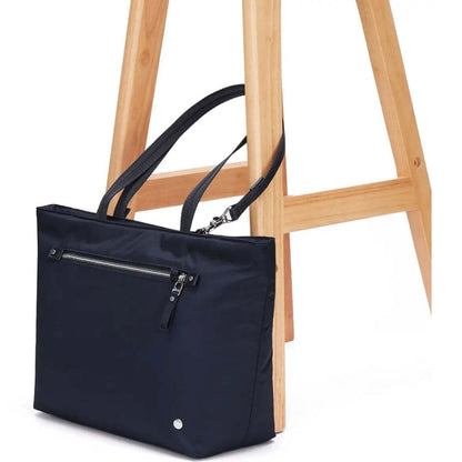 Pacsafe W Anti-Theft RFID Blocking Carryall 13" Laptop Tote Bag Navy