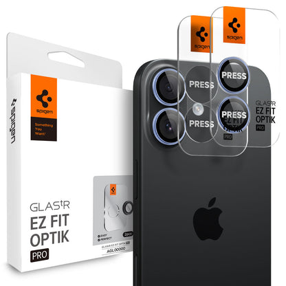 SPIGEN EZ Fit Optik Pro 2PCS Glass Camera Lens Protector for iPhone 17/16/16 Plus (Blue)