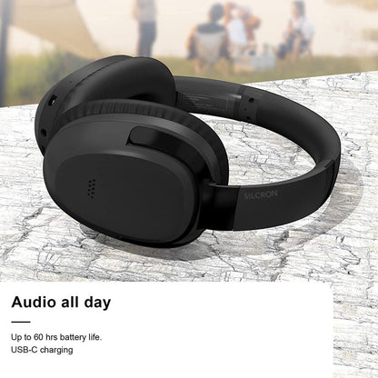 Silcron Active Noise Cancelling Bluetooth Headphones (Black)