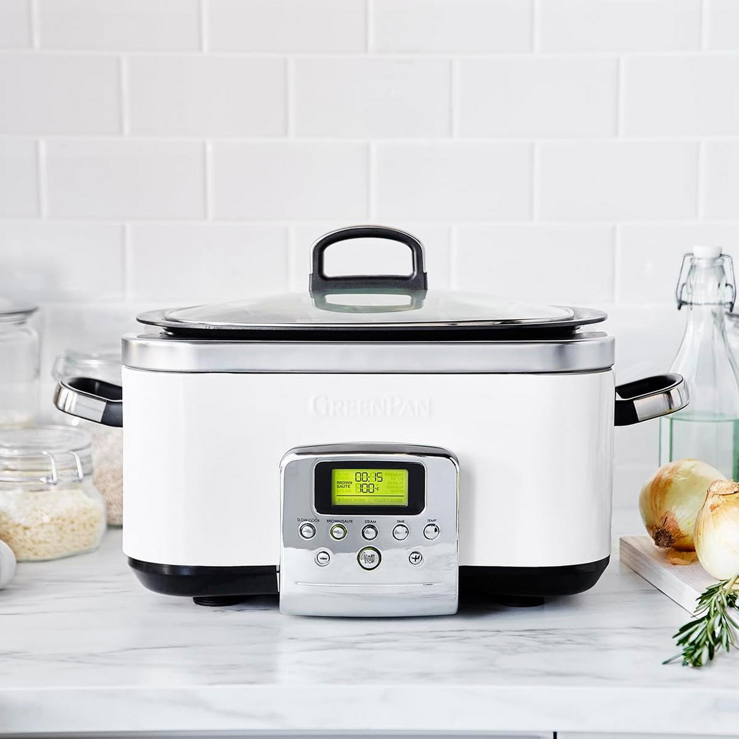 Greenpan Slow Cooker 6L (Cloud Cream)